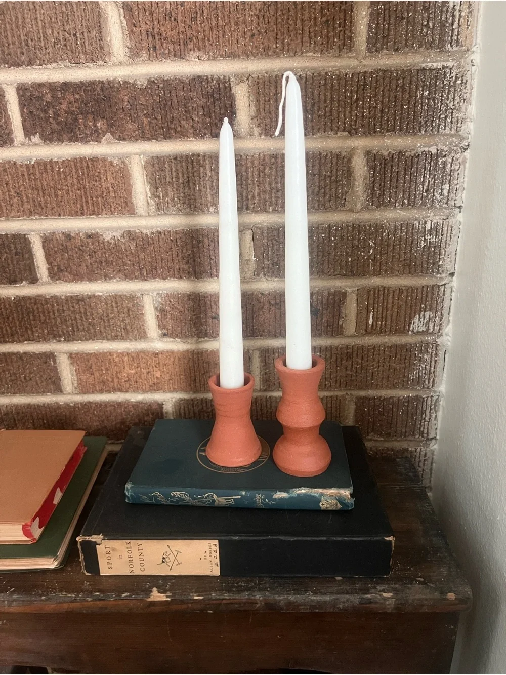 Salamat Ceramics Handmade Terracotta Tapered Candle Holders